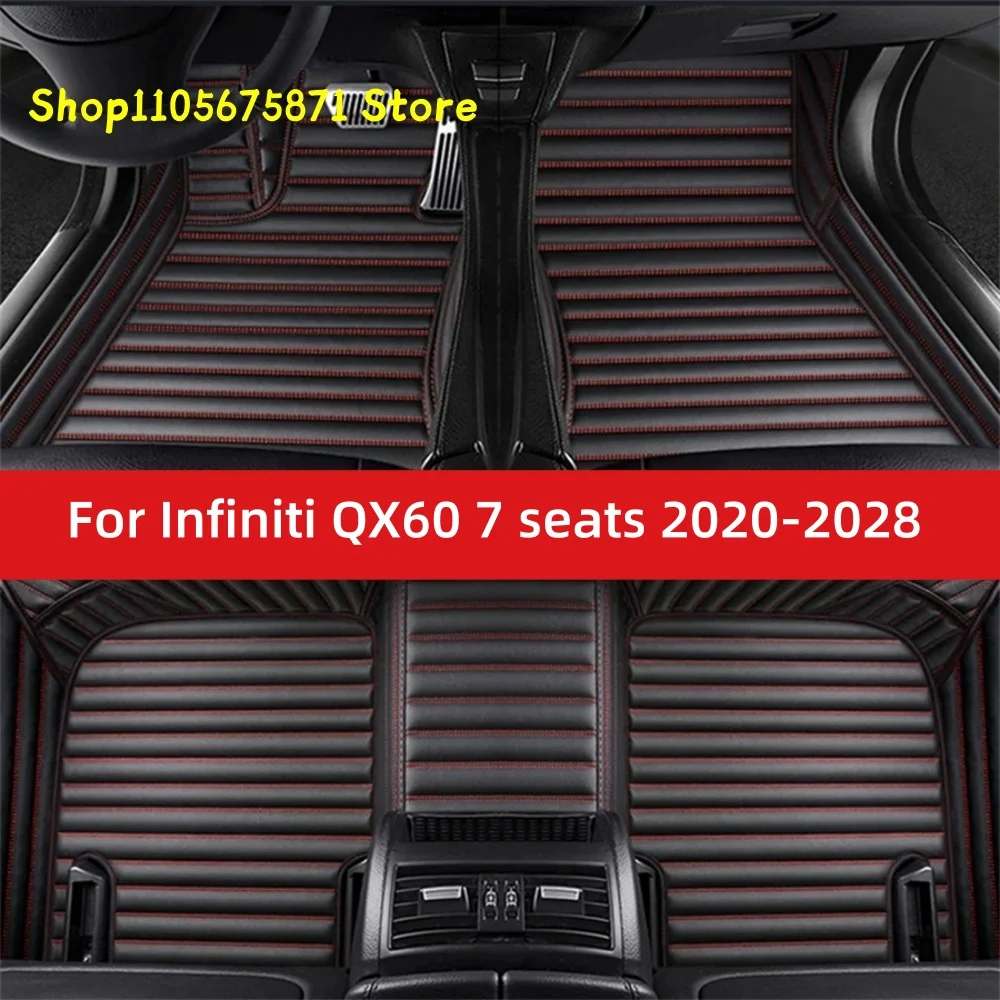 Custom Car Floor Mats Fit For Infiniti QX60 7 seats 2021 2022 2023 2024 2025 2026 2027 2028 Car Mat Accessories Mats Carpets