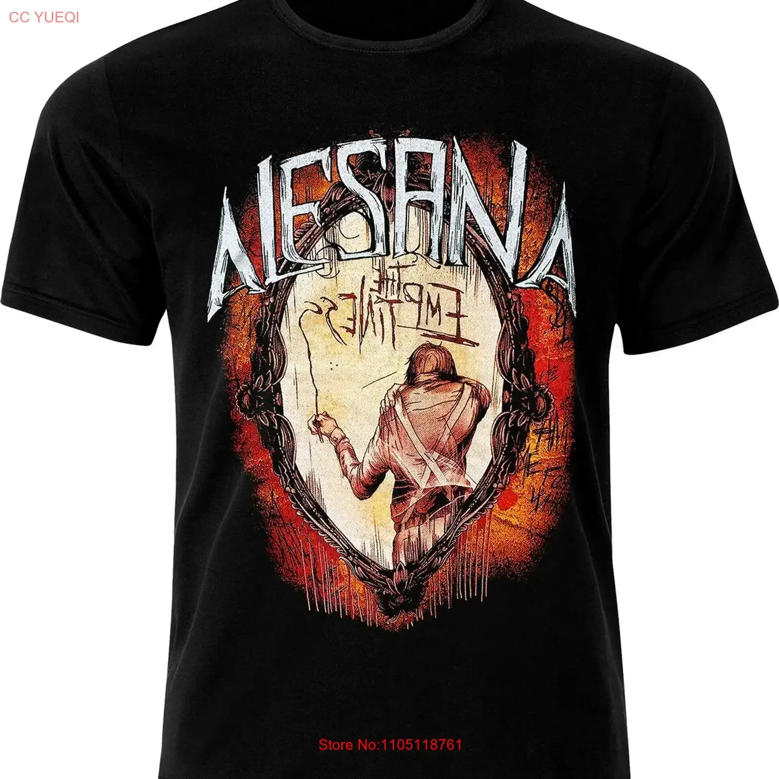 Alesana Band DTF Halftone printed T Shirt vintage Washed fashion Slightly Comfortable homme Soft graphic designer clothes