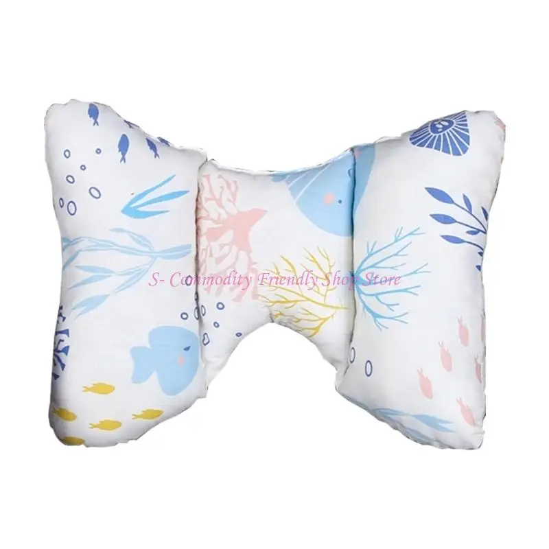 85AE Shock Absorbing Infant Head Neck Support Pillow Lightweight Breathable Cotton Pad For Strollers Car And Cribs Bed