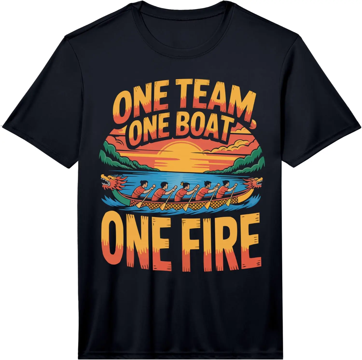 Mens Dragon Boat Racing Paddling Dragonboating Dragonboat Performance T-Shirt 100% Cotton Trendy Y2K Short-Sleeve Tee – Soft,