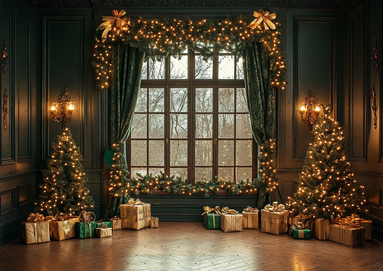 Cenário de Natal Luxuoso com P - Photography Dark Cloth avaliação e preço