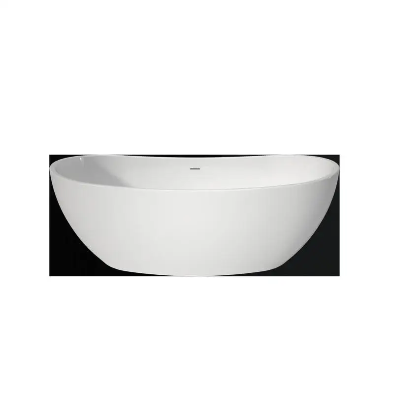 

65" Acrylic Freestanding Tub - Modern Luxury Deep Soaking Bathtub in White, Spacious Design for Relaxation and Comfort