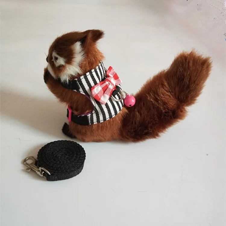 حبل جر من المينك للحيوانات الأليفة، سنجاب قطة التنين، حزام صدر خاص للحيوانات الأليفة الصغيرة #1