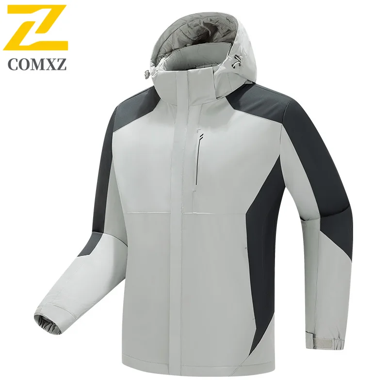

Couple Charge Cotton Jacket 2025 Graphene Thick Windproof Waterproof Warm Hooded Jacket Outdoor Leisure Winter Skiing Camp Coat