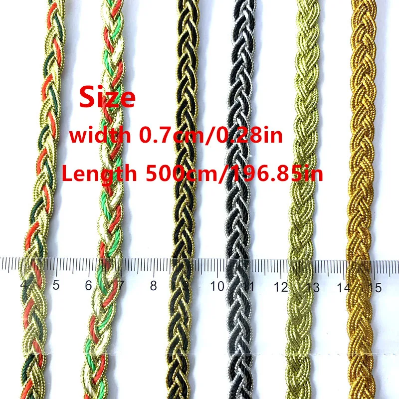 5m/16.4ft each Pack 0.7cm wide thin lace trims clothing curtain flower sewing curve accessory hat dress ribbons gift decorations