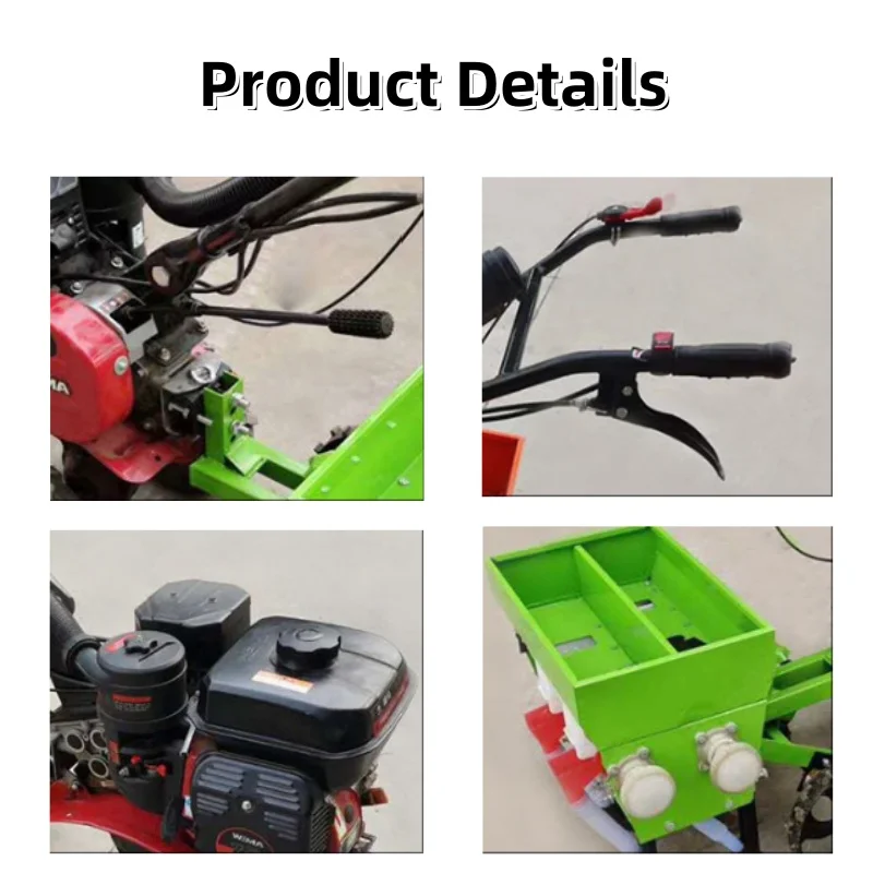 Single/Dual Seeder Micro-Tillage Machine for Wheat Pea Adjustable Row Plant Spacing Fertilizing Integrated Featuring Engine New
