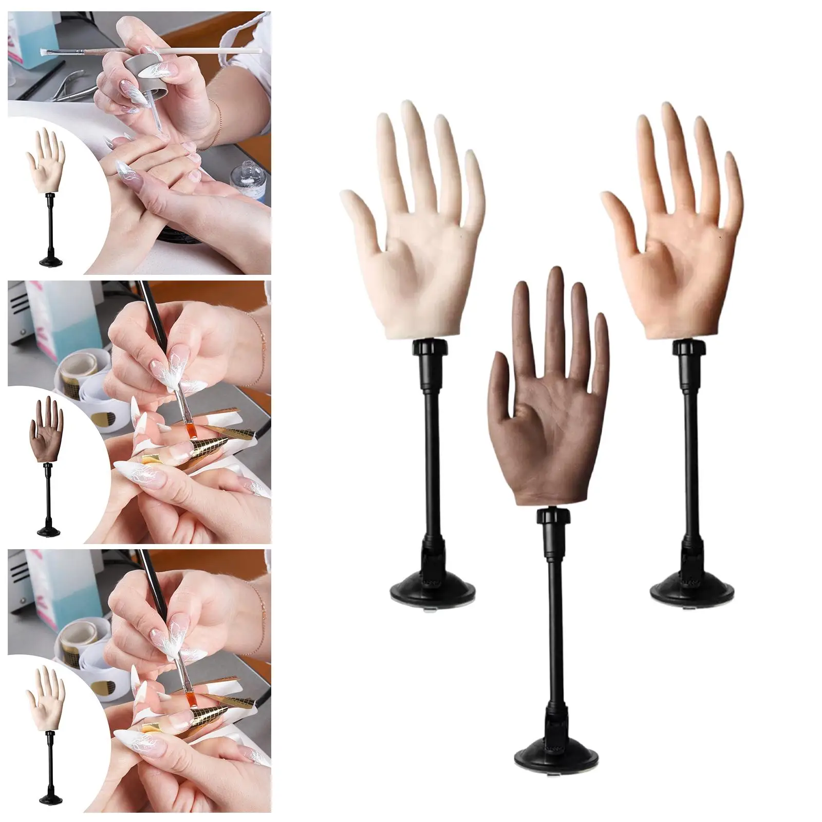 Nail Practice Hand Soft Practice Tool for Nail Supplies Beginners Showcase