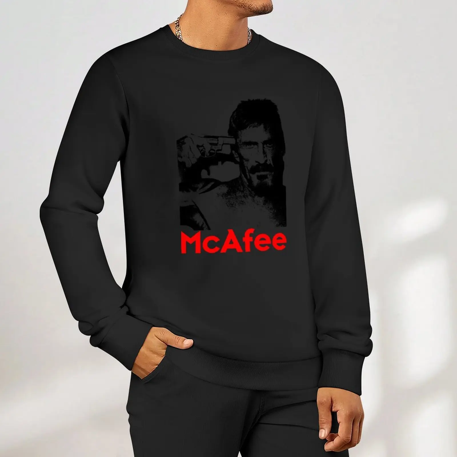 بلوفر McAfee ملابس على الطراز الكوري على الطراز الياباني ملابس جمالية للرجال سترة رجالية