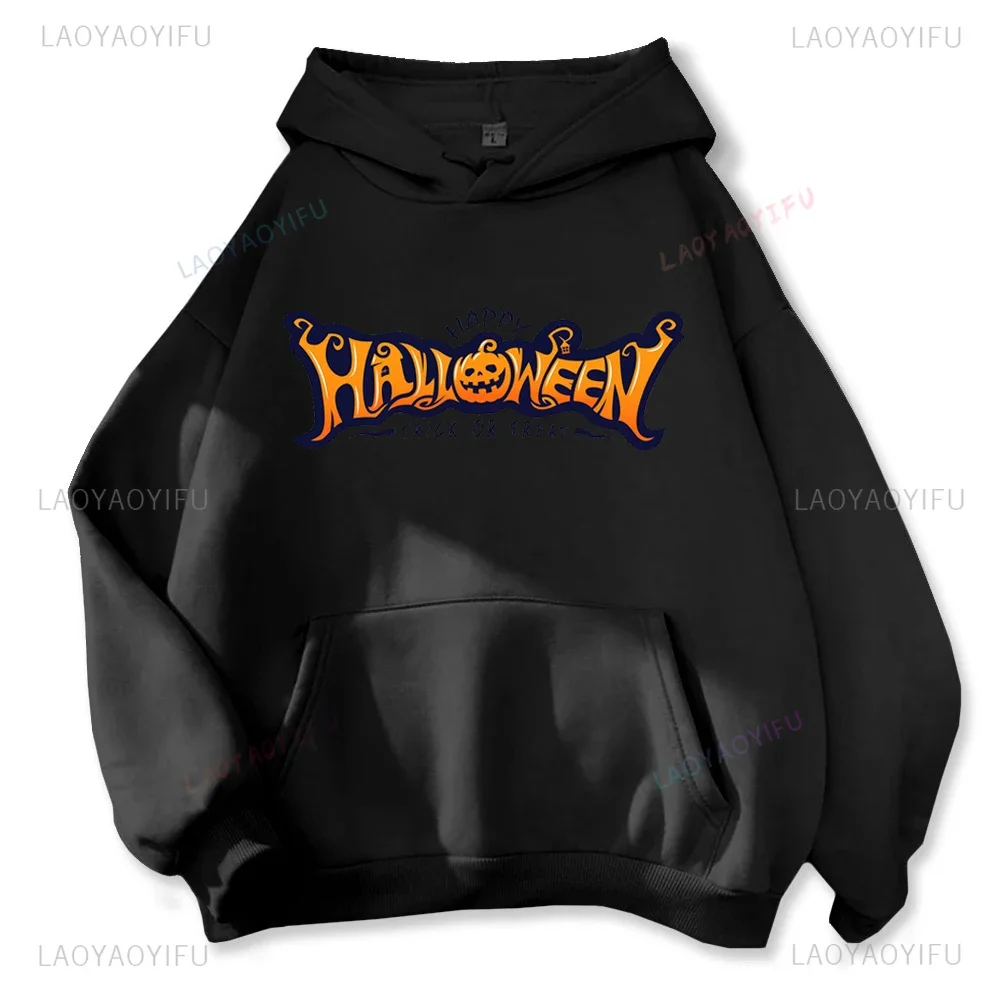 Hallowmas All Saints Day Casual Fahsion Streetwear Man Hoodie Warm and Windproof Harajuku Cute Cartoon Graphic Couple Hoodies