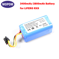 New 14.8V 3400mAh/2800mAh Li-ion Battery Pack For LIFERO RX9 Robot Vacuum Cleaner