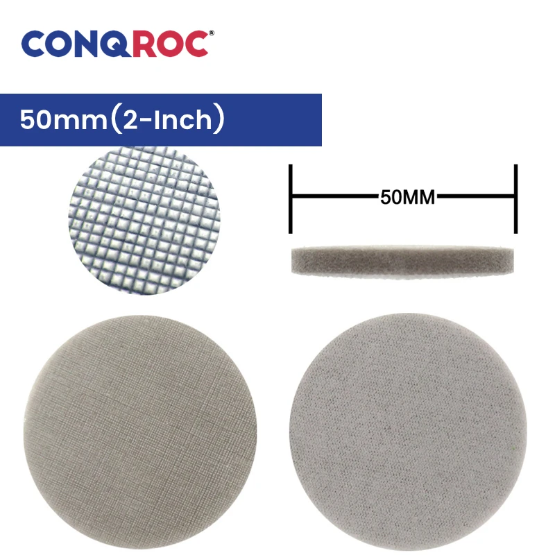 50mm(2-Inch) Sponge Sanding Discs Aluminum Oxide Hook & Loop Dry and Wet Sanding Papers 25-Piece P320~8000
