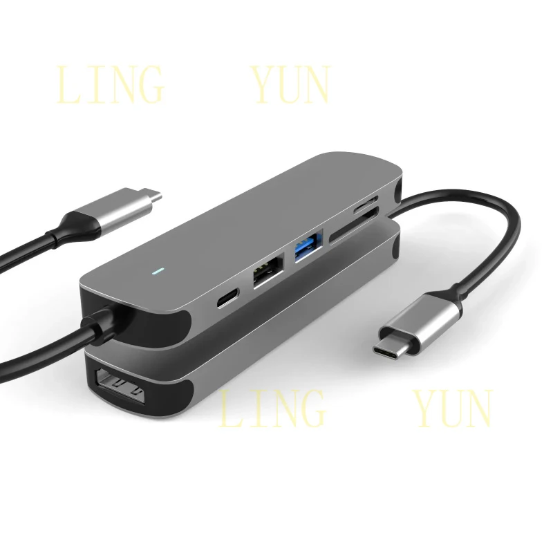 Z  USB C HUB Type C Adapter with 4K HDMI 100W PD USB C Port SD TF Card Reader for M