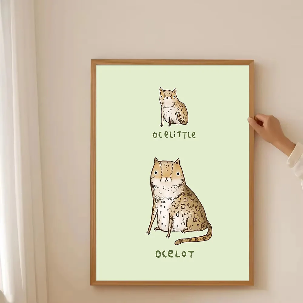 غير المؤطرة لطيف البوبكات قماش جدار الفن البرية الحيوان صورة ديكور غرفة المعيشة المنزلي ديكور غرفة نوم هدية #3