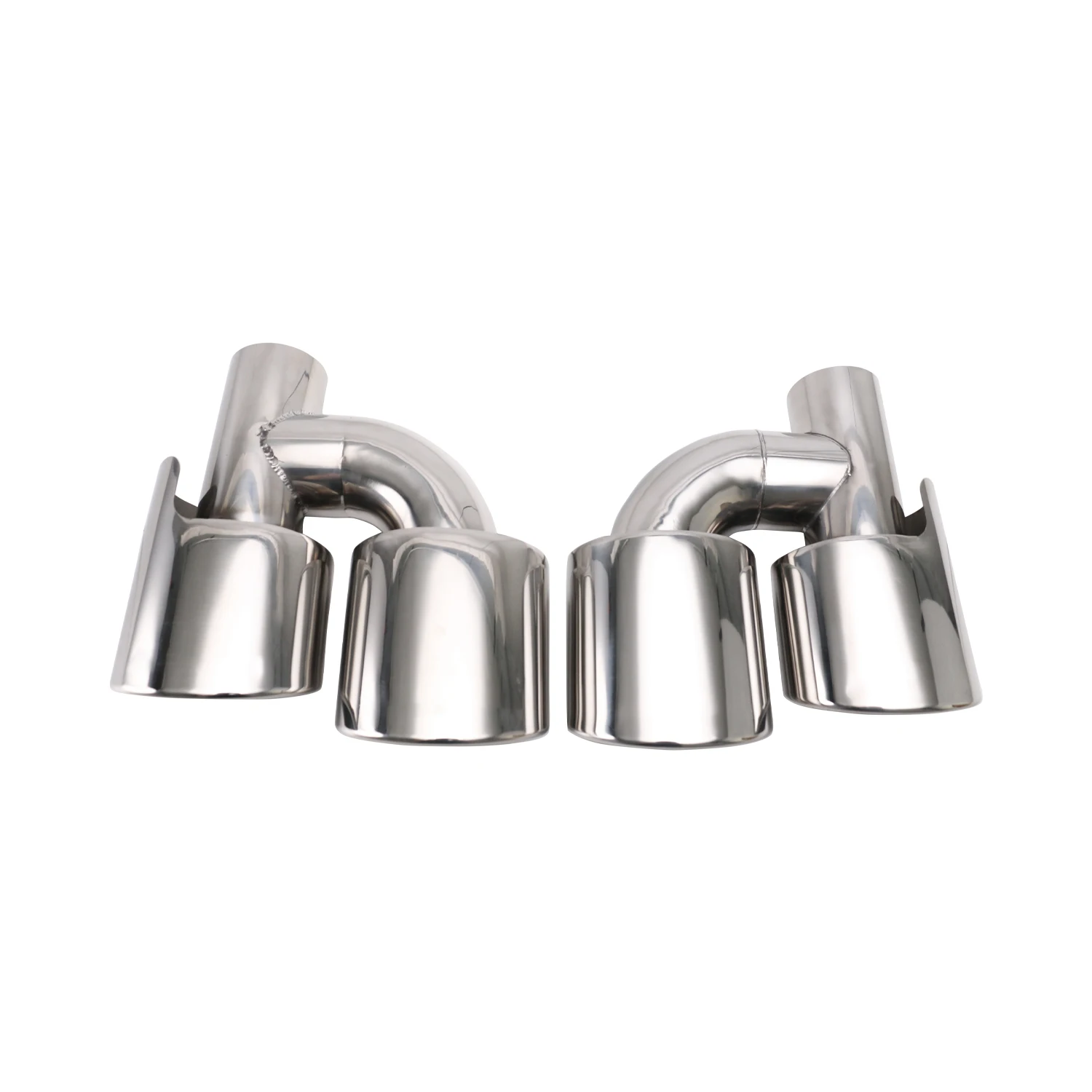 

1 PCS Stainless Steel 63mm Inlet dual exhaust tips Car Oval Muffler tailpipes Engraved Logo For W204 C300 C63