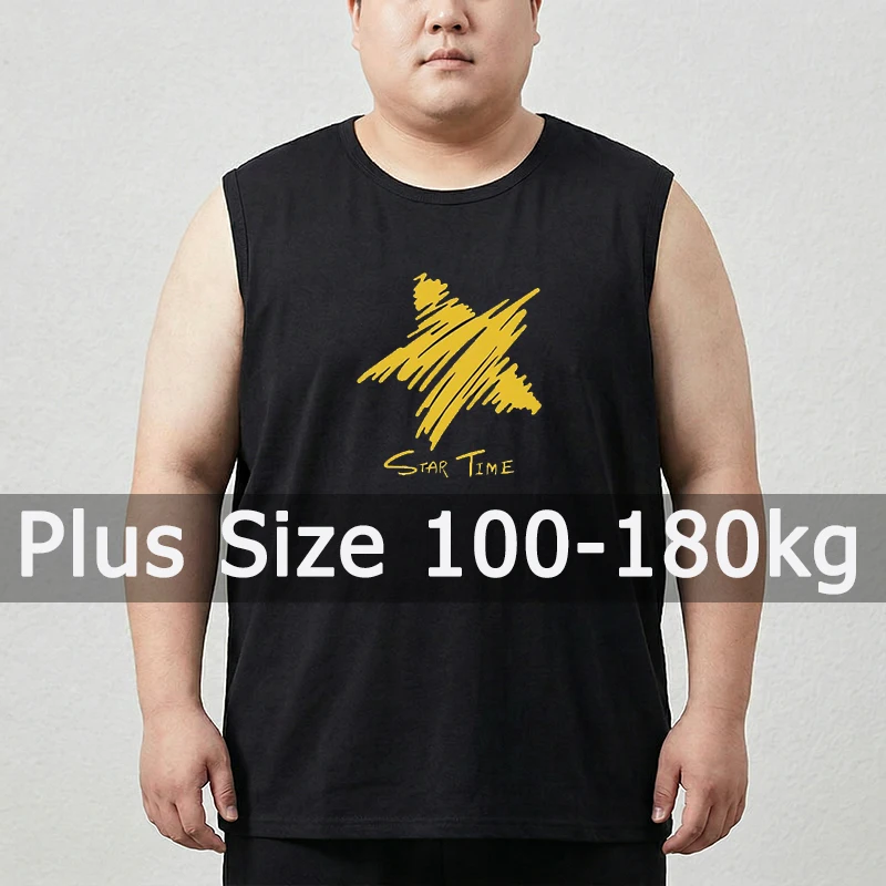 Übergrößen Herren Westen-Tops 9XL 10XL 12XL 100-170KG Sommer Ärmellose Tanktops 100% Baumwolle Übergroße T-Shirts Große Größen Herrenbekleidung