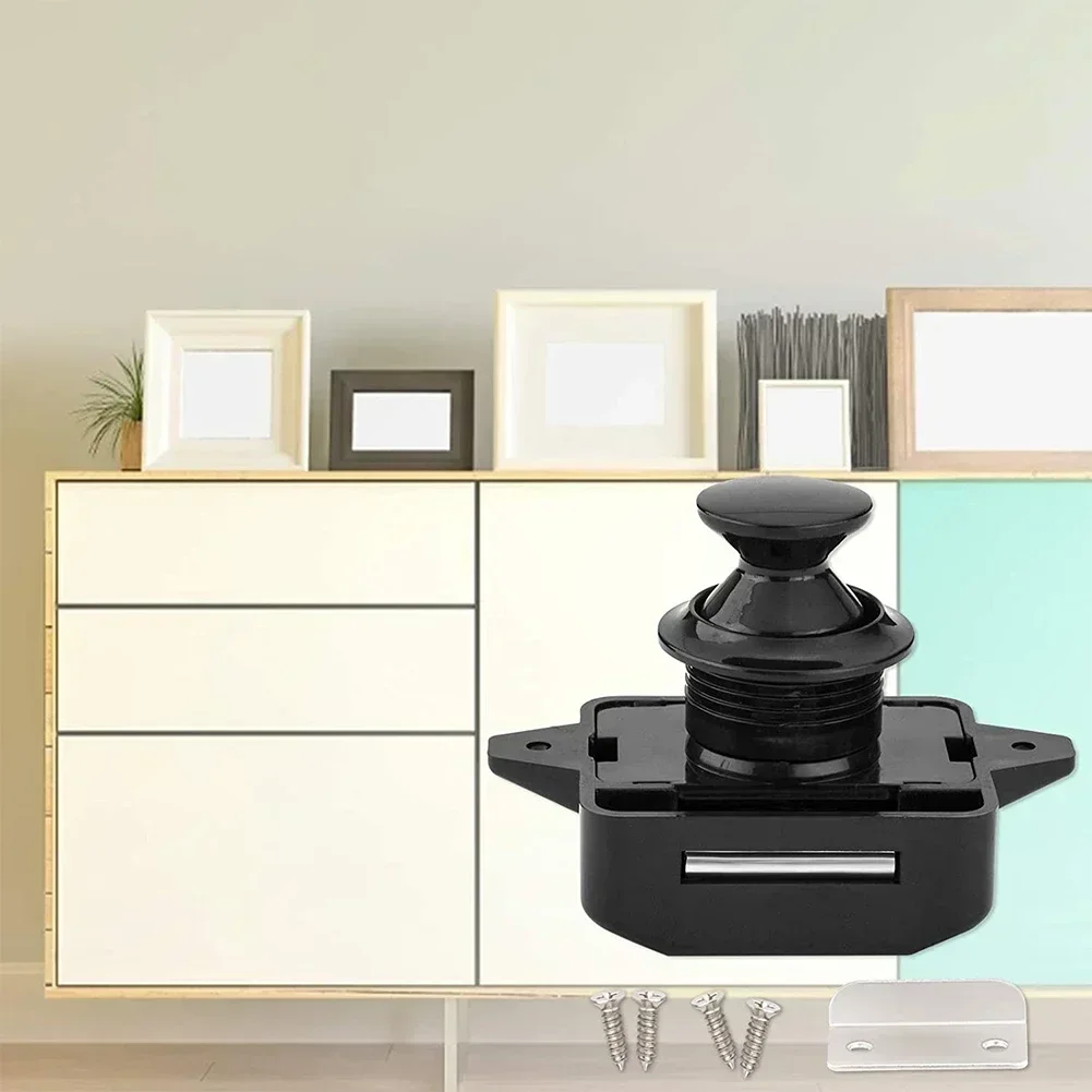 Push Button Catch Lock RV Caravan Boat Camper Motorhome Cabinet Drawer Latch Button Locks For Furniture Hardware