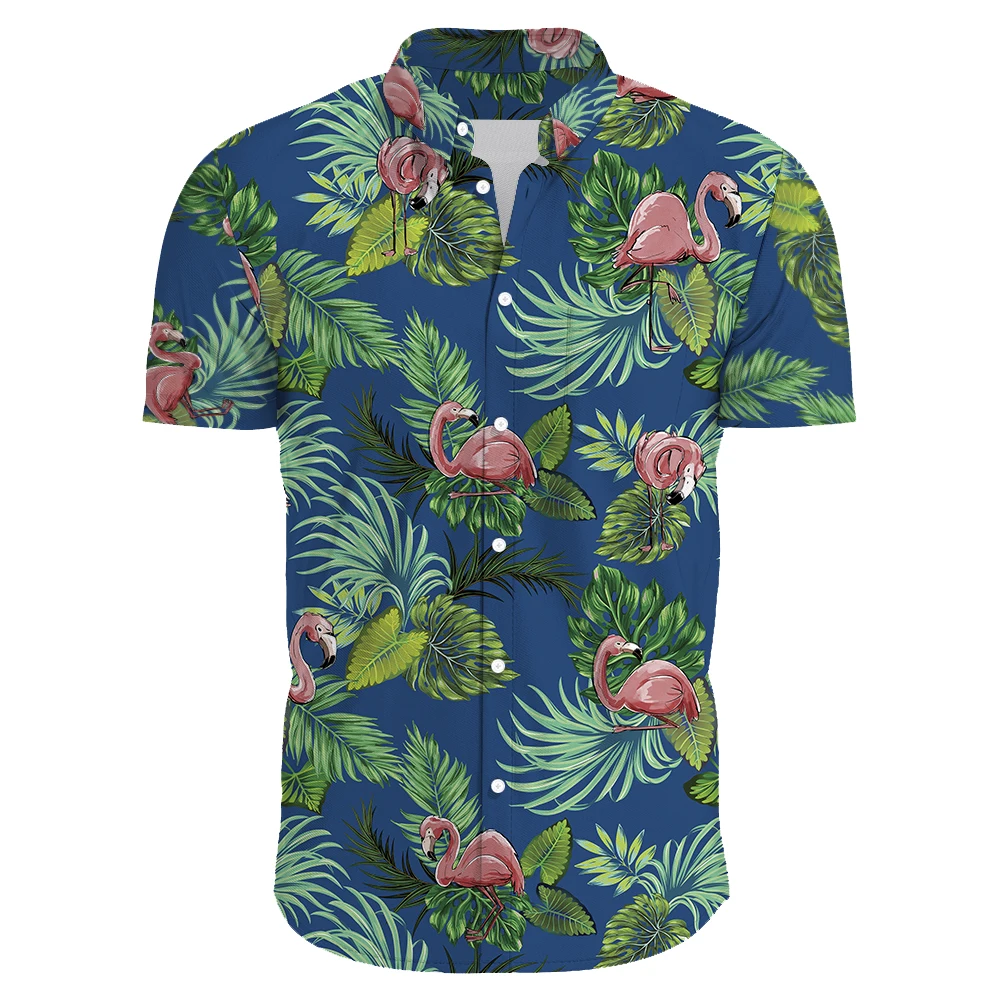 2024 Summer Men\'s Casual Floral Print Short Sleeve Top Hawaiian Shirt For Mens Clothes Daily New High Quality Lapel Oversized