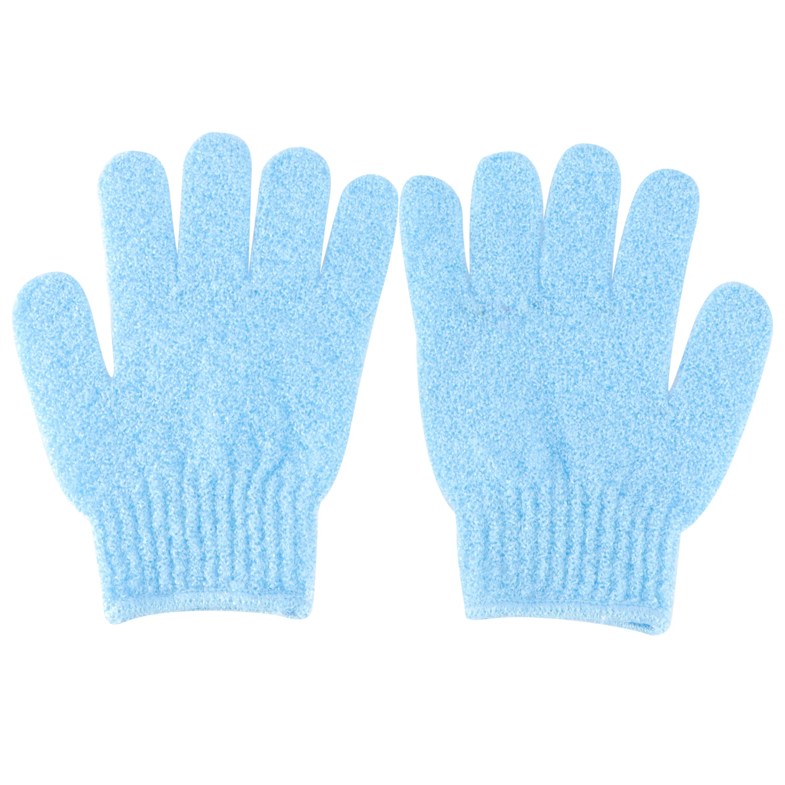 

Five Finger Bath Gloves Exfoliating Shower Scrubber Body Wash Glove Stretchy Design Fits Most Hands Kids Women Men Bath Mittens