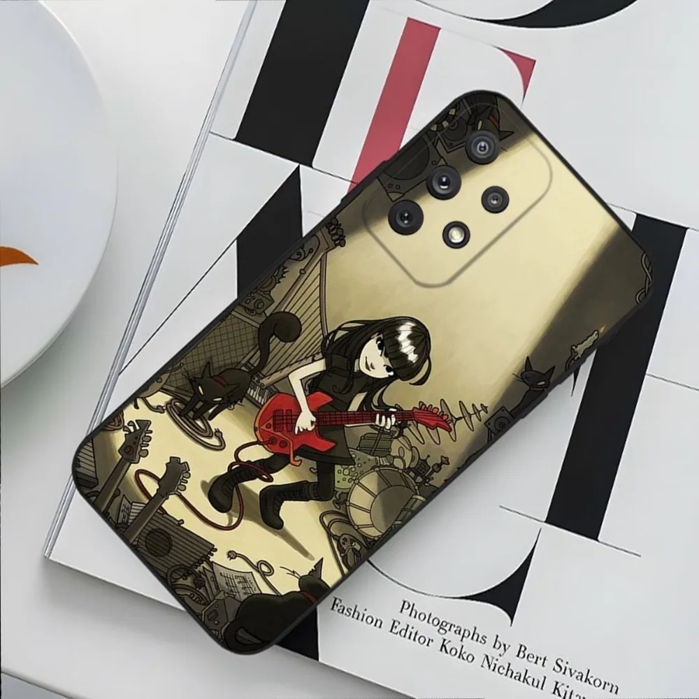 E-Emily The Strange Phone Case For Samsung Galaxy A13,A21s,A22,A31,A32,A52,A53,A71,A80,A91 Soft Black Cover