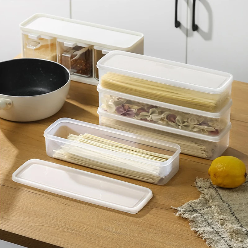 Kitchen Noodle Spaghetti Container Household Cereal Preservation Storage Box With Cover Spaghetti Box Kitchen Food Container