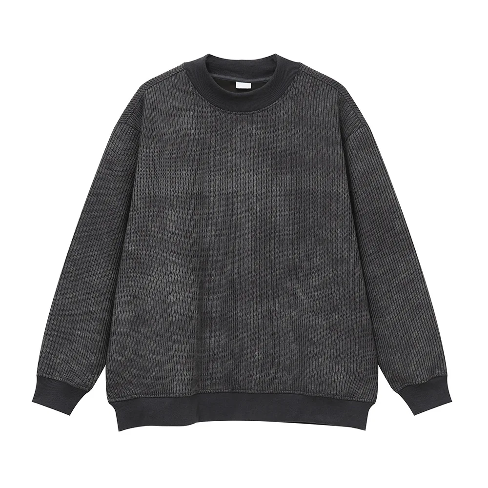 Bluzy z długim rękawem O Neck Bluza męska Pullover Bluzy z kapturem Spliced Sport Loose Fit Slight Strech Casual 2025 Wiosna