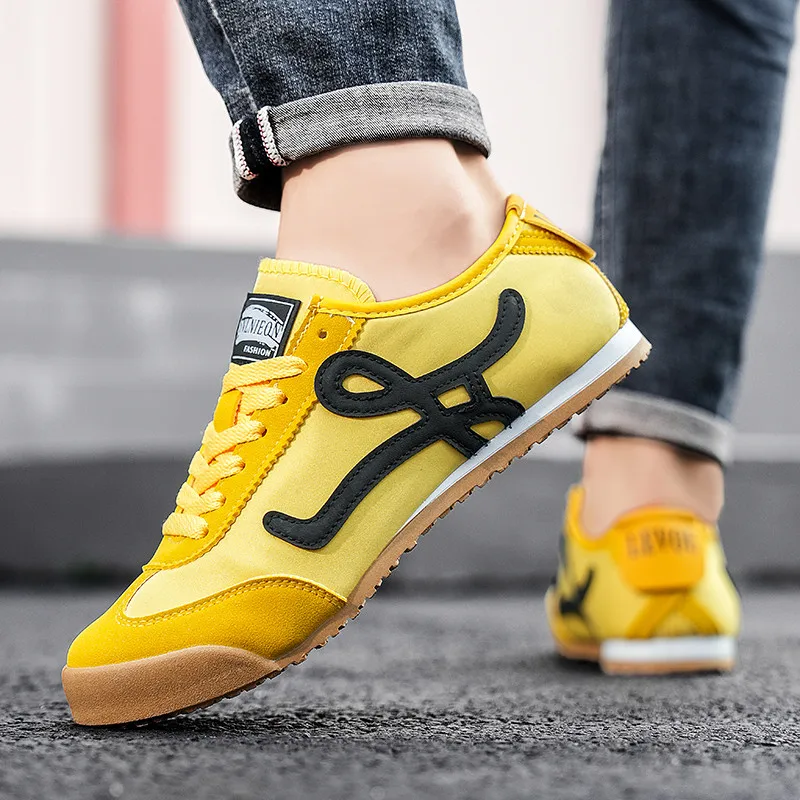 Summer Yellow Running Shoes for Men Women Comfort Flat Men Athletic Shoes Retro Jogging Shoes Trainers Men zapatillas de hombre