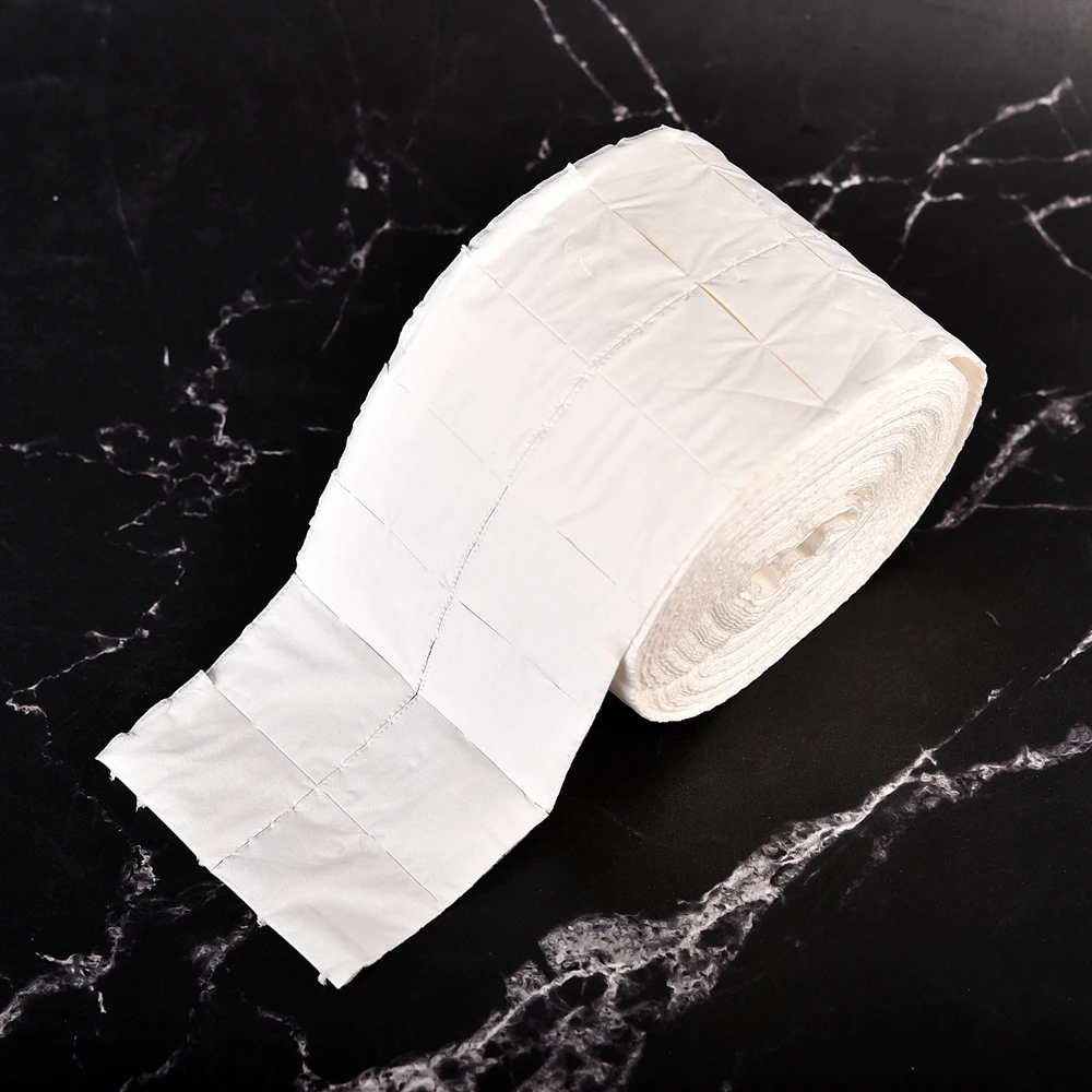 1 لفة مسمار مناديل الأنسجة الورقية خالية من الوبر نقع قبالة هلام مزيل طلاء الأظافر وسادات قطنية مانيكير باديكير تنظيف المنتج أداة #6