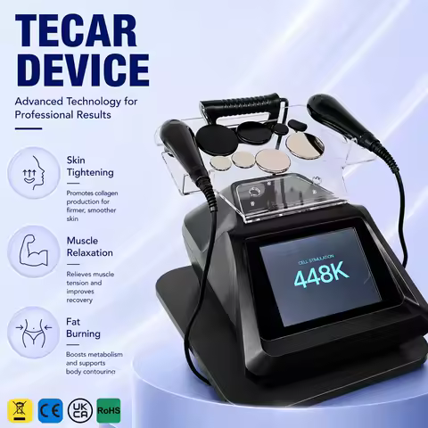 Thermo Device Tecar Physiotherapy Machine RF Heating Therapy Equipment Pain Relief Beauty Slimming Body Massage Professiona 448K