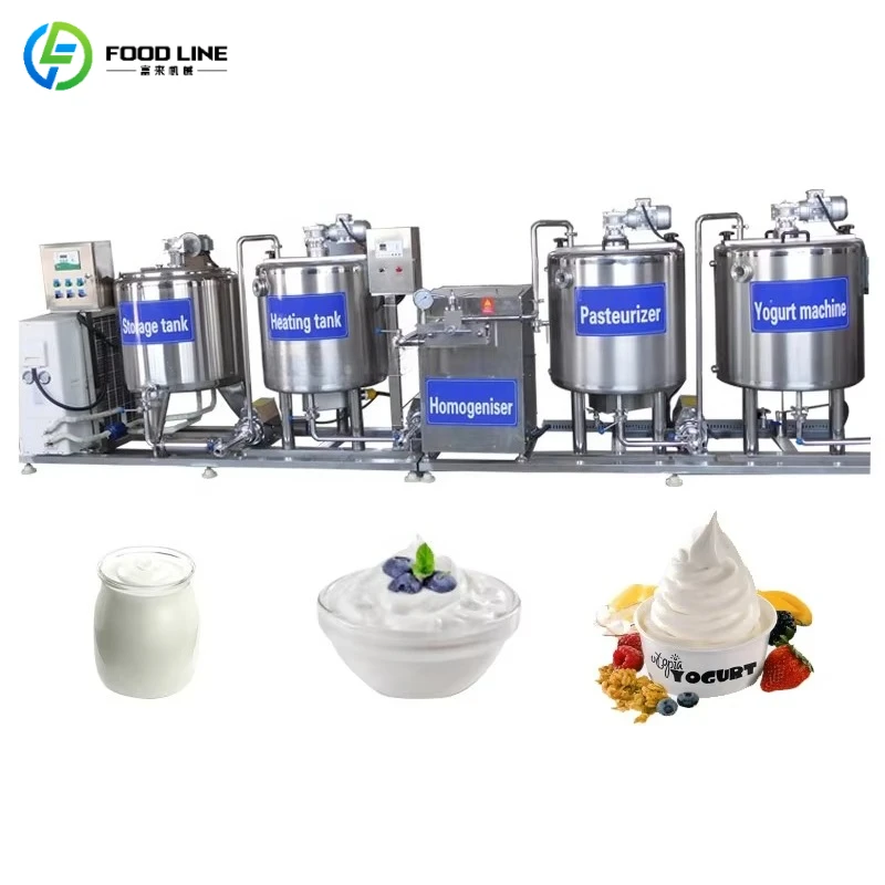 Customized Automatic Small Scale Yogurt Processing Line Dairy Yogurt Manufacturing Machine for Milk Fermentation Pasteurization