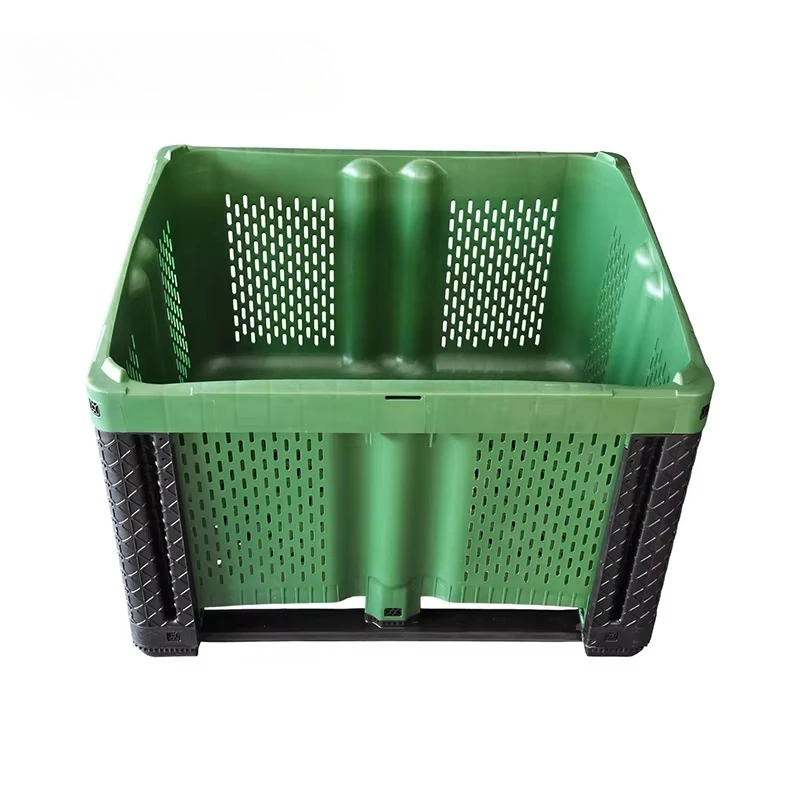 Plastic Pallet Box Manufacturer Industrial Grade HDPE Large Stackable Storage Mesh Insulated Fish Box Auto Parts Transport Box