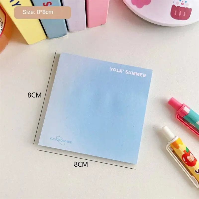 IAdhesive-Notes adhésives mignonnes Kawaii, notes autocollantes, bloc-notes, fournitures scolaires de bureau, autocollant de papeterie, document nickel é