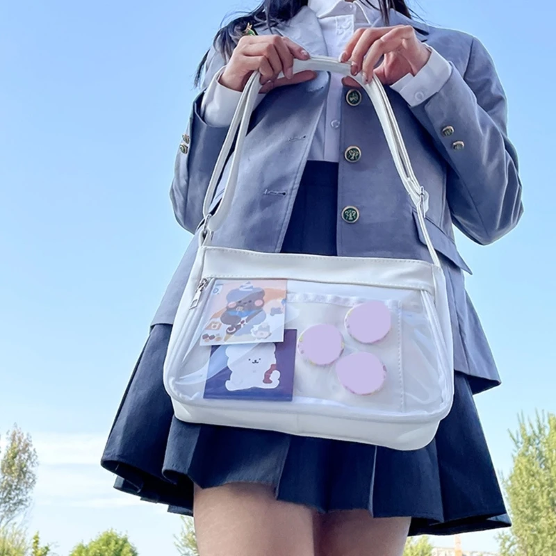 Borsa giapponese Harajuku Ita per donna Tasca trasparente Itabag High School Girls 517D