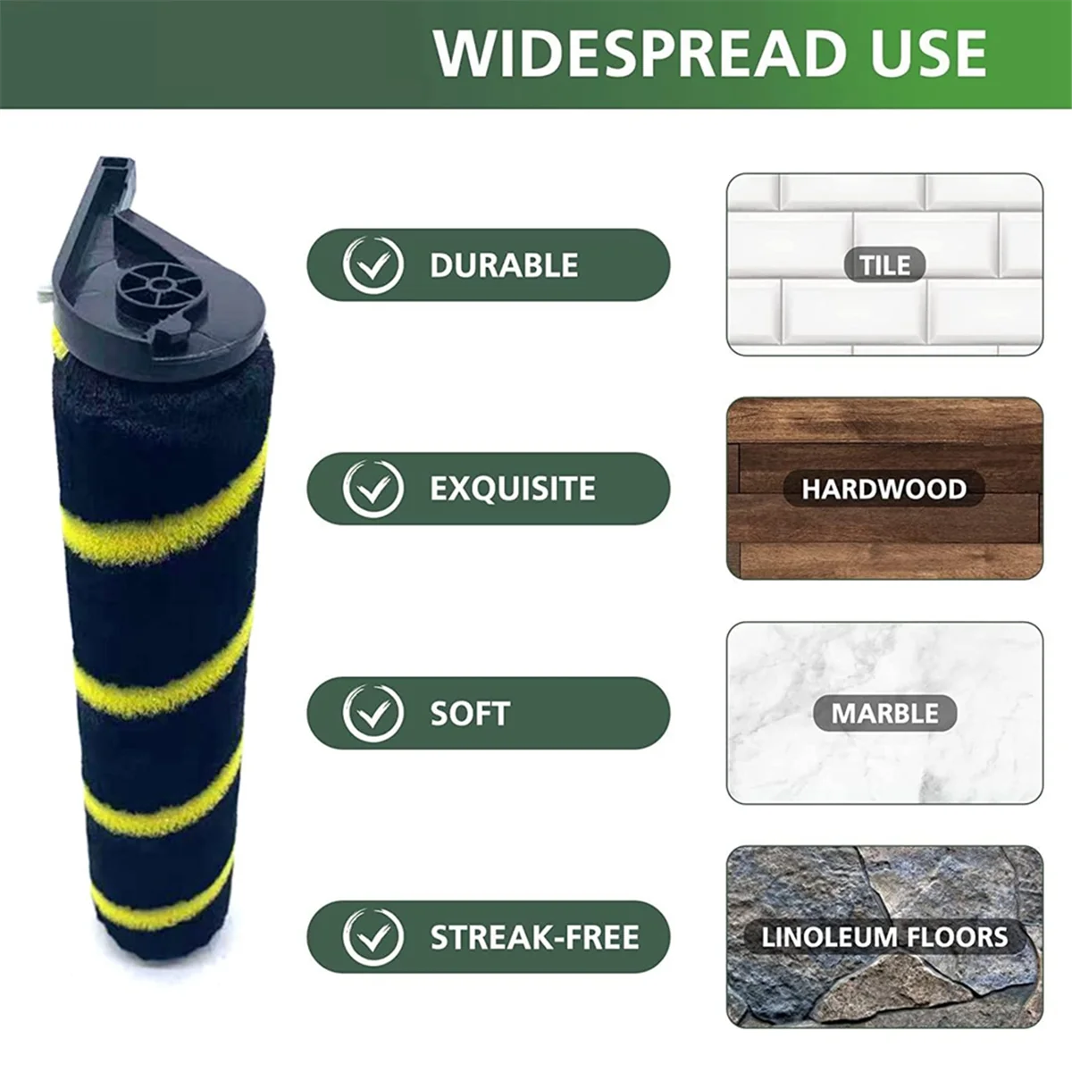 Escova principal para aspirador de pó vcs4 vc4lplus vc4h, peças de reposição, escova de rolo de piso de madeira