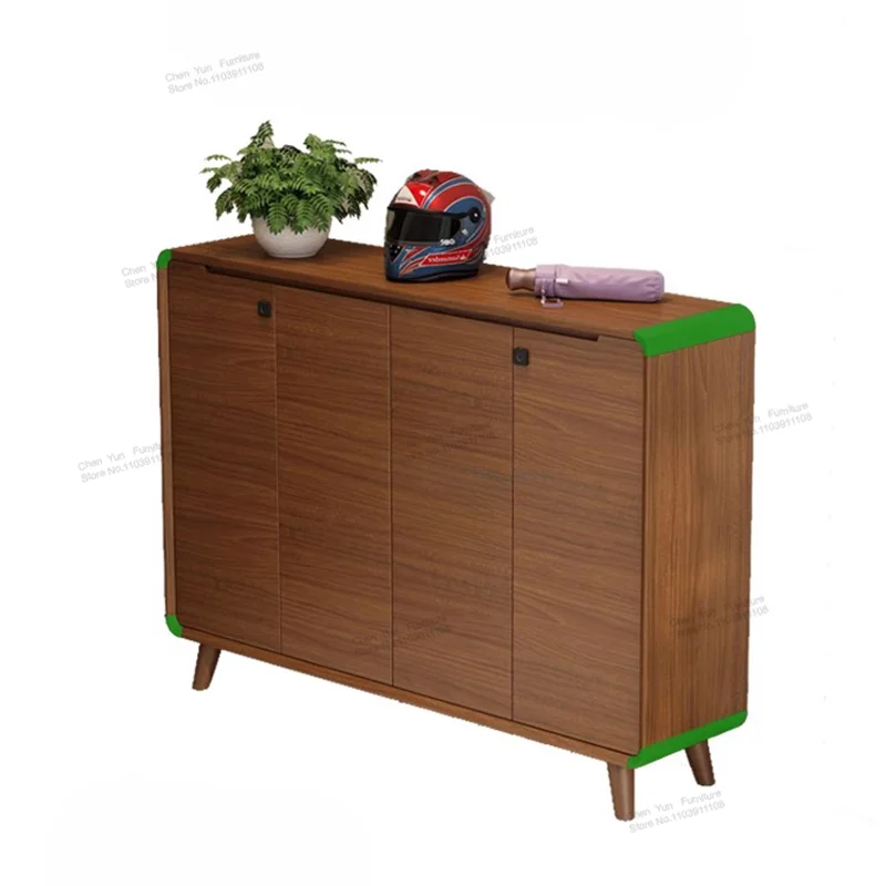 Wooden Storage Shoe Cabinets Balcony Custom Home Furniture Multilayer Indoor Shoe Cabinets Accept Vestibule Armario De Zapatos image 5