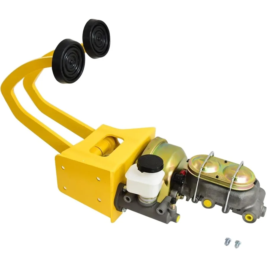 

7'' Single Universal Power Brake Booster Clutch Pedal Master Cylinder Assembly for Most Street Rod Car and Truck Applications