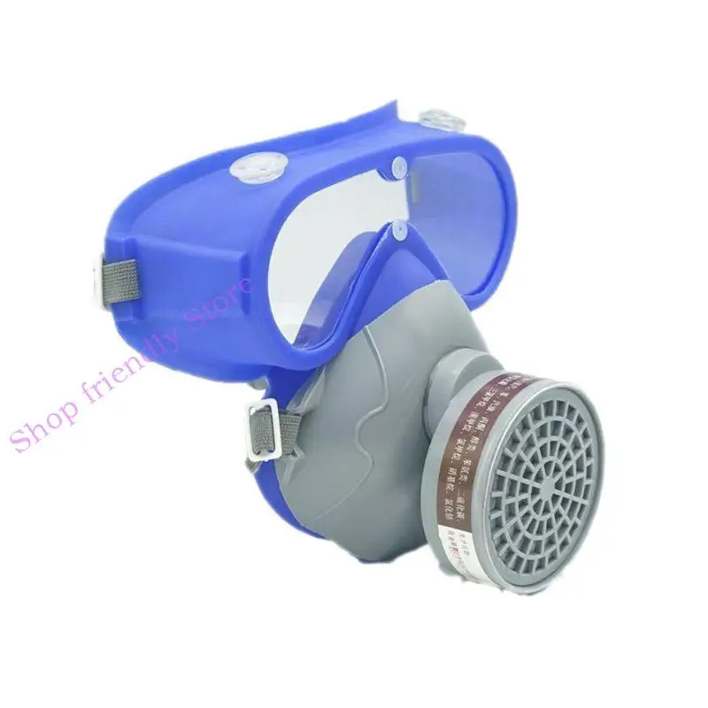 

594A Safety Respirator Gas Mask Gas Spraying Full Face Facepiece Goggles