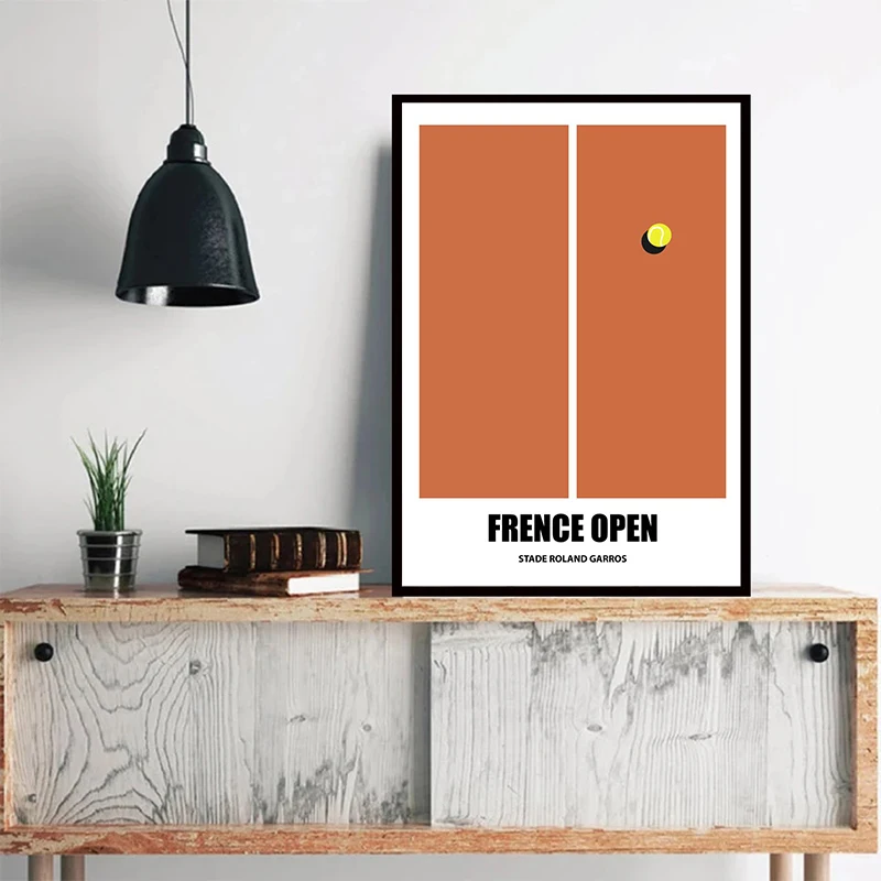 Minimalist Tennis Grand Slam Posters Canvas Painting Australian US Open Sport Ball Wall Art for Modern Living Room Home Decor