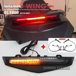 Motorcycle Trunk Luggage Rack LED Sequential Brake Light For Honda Gold Wing GL1800 2021-2023