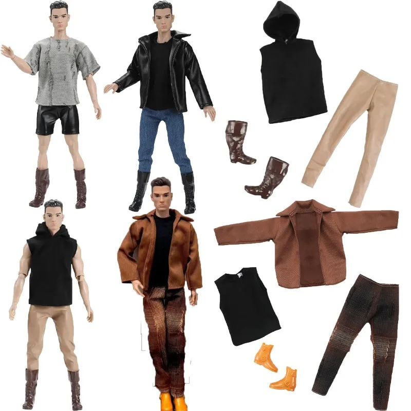 New Handsome Male Doll 1/6 Muscle Soldier Doll Joints Movable Strong Men Doll Toy Fashion Cool Clothes Head+Body Accessories