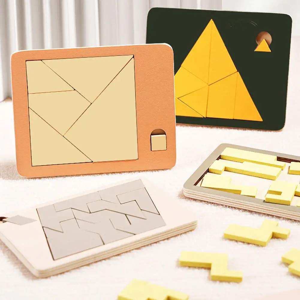 

Wooden Geometric Puzzles Challenge Impossible Brain Burning Decompression IQ Mind Brain Teaser Jigsaw Puzzle For Adults Kids