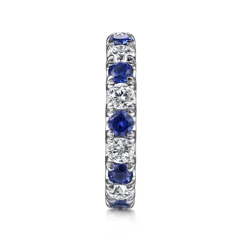 Huitan Blue/White Round Cubic Zirconia Promise Rings for Women Wedding Engagement Bands Accessories Fashion Jewelry 2023 New