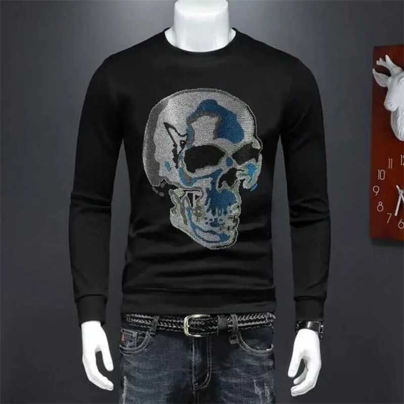 

Summer Fashion Fear Skulls Graphic Long Sleeves T Shirts For Men Casual 3D Printed T-shirt Hip Hip Harajuku Style Man Clothing