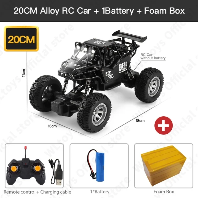 ZWN 1:12 / 1:16 4WD RC auto met led-verlichting 2.4G radioafstandsbediening auto's buggy off-road controle vrachtwagens jongens speelgoed voor kinderen