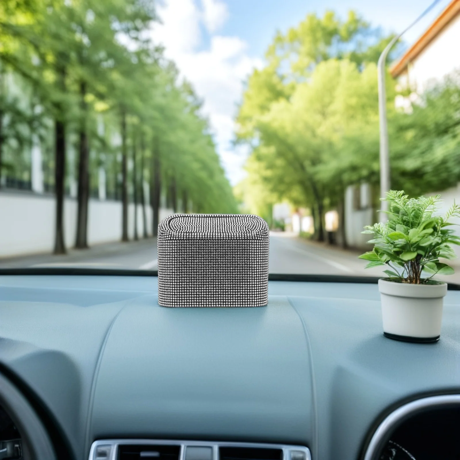 بريق سلة مهملات السيارة معلقة حجر الراين المحمولة سلة المهملات الصغيرة باب السيارة حامل القمامة منظم السيارات سلة مهملات السيارة