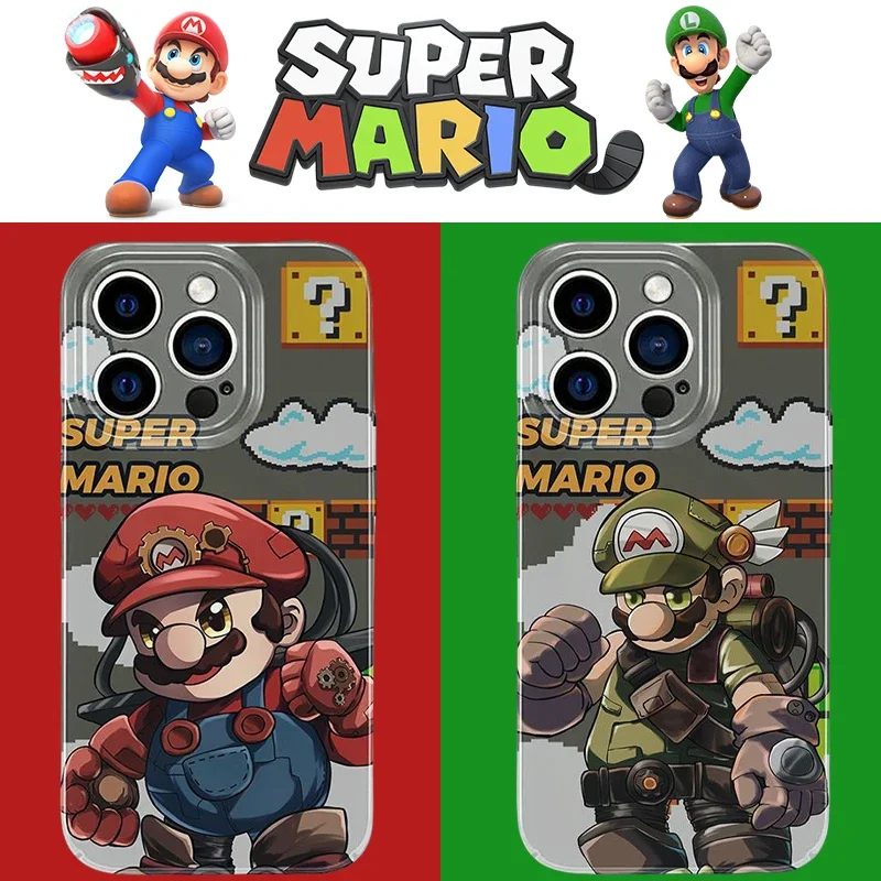 Креативный телефон в стиле Super Mario для Iphone14 Promax 14Plus 13 12 for 11, жесткий чехол из ТПУ, мультяшный модный защитный чехол для телефона