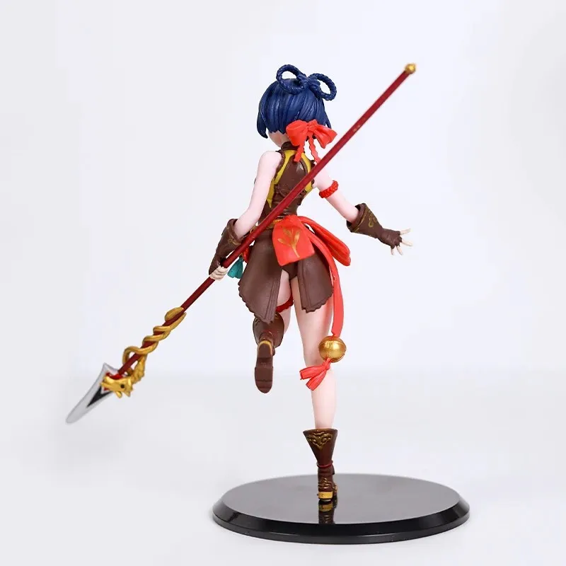 Anime Genshin XiangLing Figure Serve Cute Kawayi Doll PVC 19cm Model Doll Toy Base Toy Doll Figuine Ornament Action Ornaments