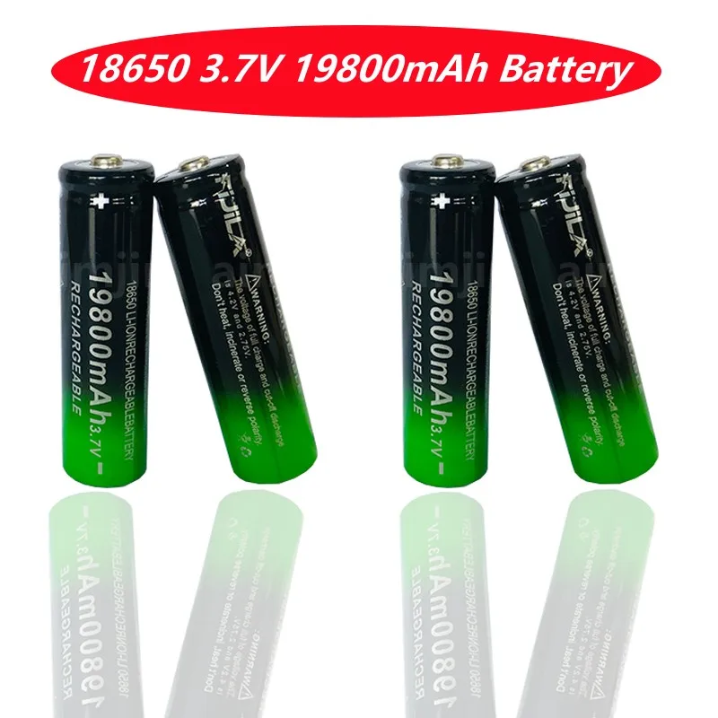 

18650 Lithium Batteries Flashlight 18650 Rechargeable-Battery 3.7V 19800 Mah for Flashlight + USB charger +Free delivery