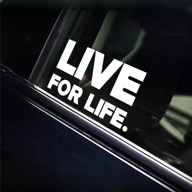 

"Live For Life" Creative Quote Vinyl Sticker Waterproof Decal for Car Motorcycle Fuel Tank Window Sun Protection Universal Decor