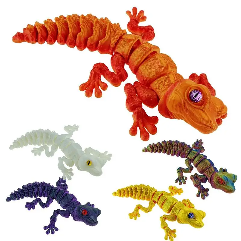 3D Printed Animals Toy Articulated Lizard Decor Full Articulated Lizard Sculpture 3D Printing Animal Sculpture Toys Easter toys