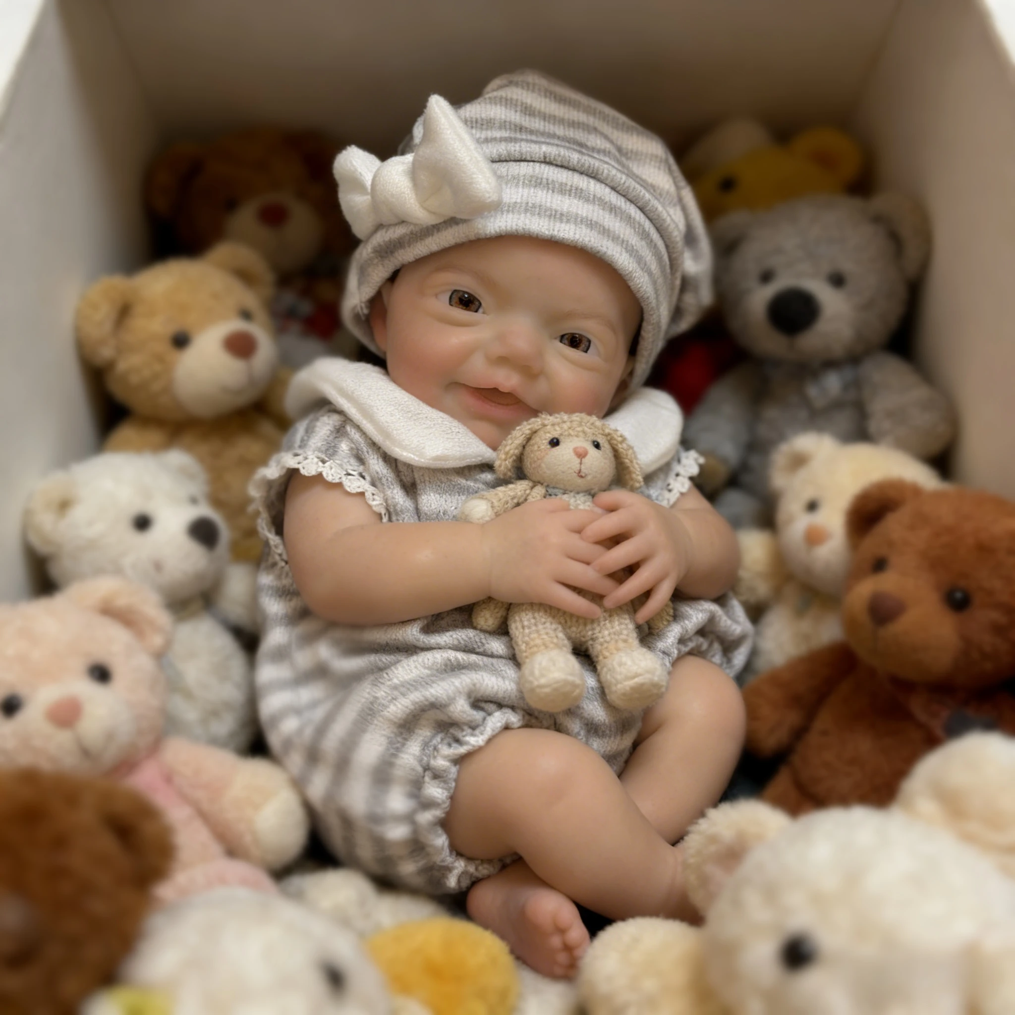 13インチ ラブリー アウェイク シリコン リボーンドール 男の子 ソフトタッチ 新生児 チャーリー 血管が見える コレクターズアイテム ギフト/女の子向けデコレーション